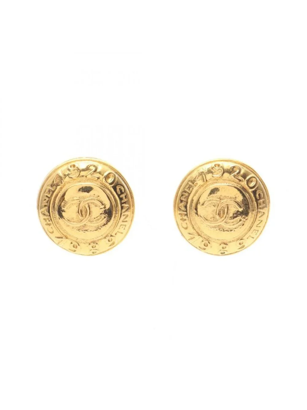 Chanel Earrings CC Logo Round